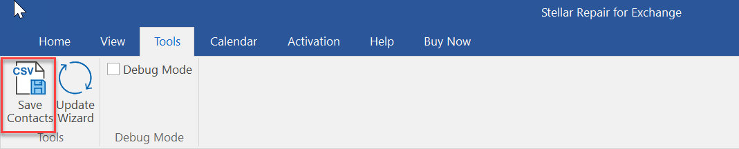 Click Save Contacts and Browse the location to save Contacts in CSV file